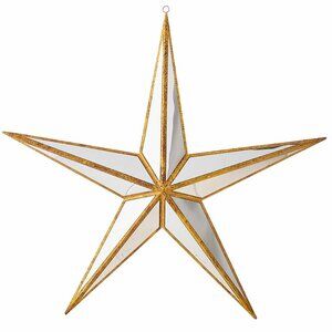 NEW Raz Imports 15" Large Gold Mirrored Star Christmas Ornament